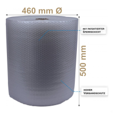 Luftpolsterfolie 60my 50cm x 100m transparent