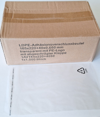165x220mm Adhäsionsverschlussbeutel 50my