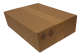 Faltkarton 340x240x90mm (Postmass: 350x250x100mm) 1-wellig braun